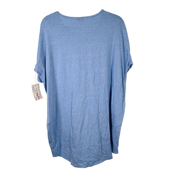 LuLaRoe IRMA Light Blue White Heathered Very SOFT Hi-Low Tunic Top Shirt SMALL S - Picture 5 of 6